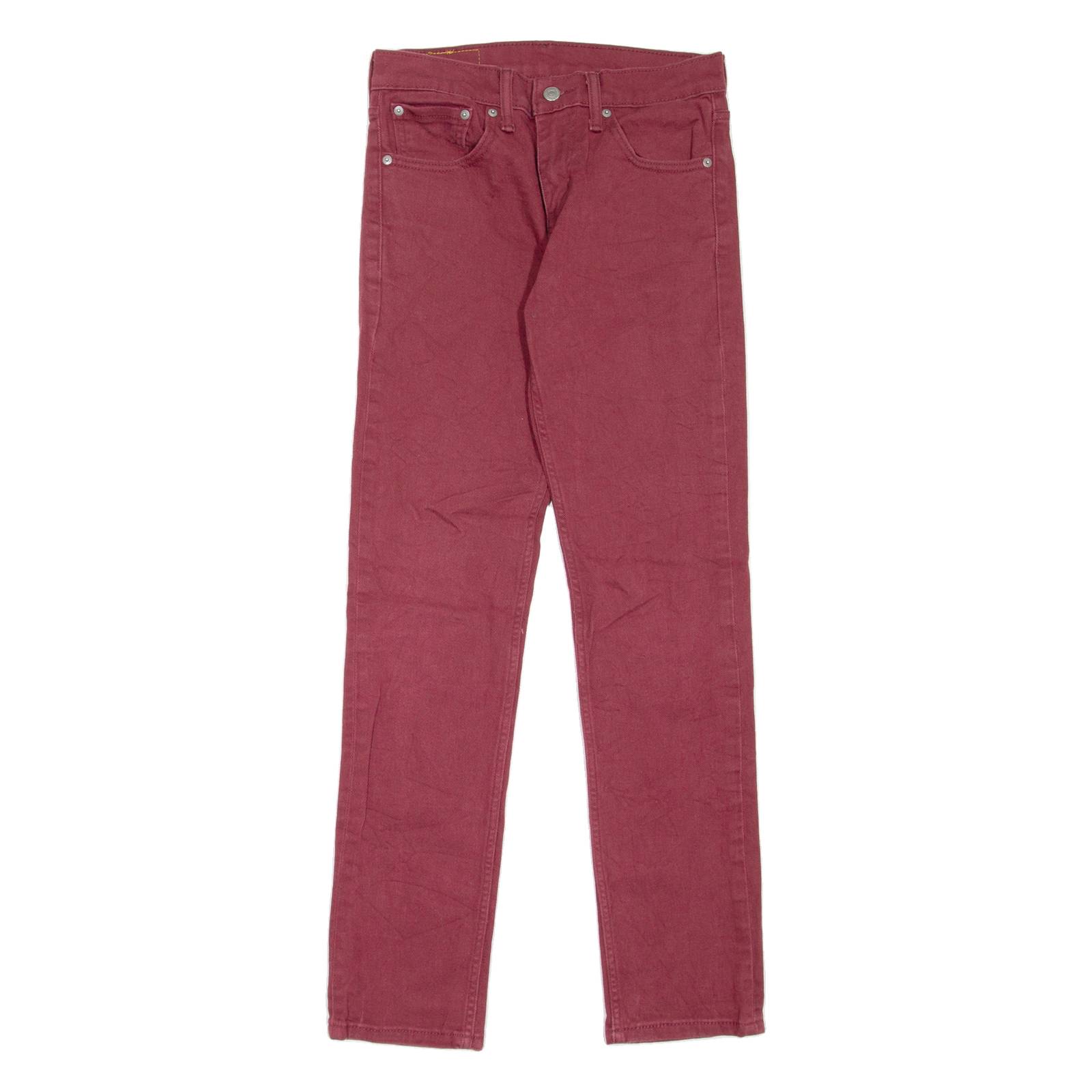 LEVI'S 511 Jeans Mens Red Slim Straight W28 L32