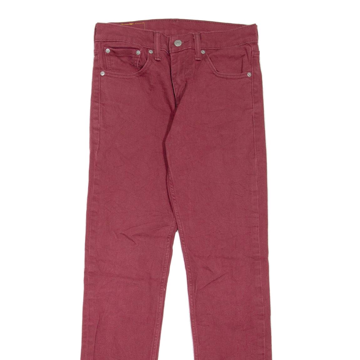 LEVI'S 511 Jeans Mens Red Slim Straight W28 L32