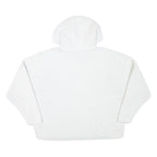 ELLESSE Womens White ¼ Zip Hoodie Soft Fleece Cropped UK 8