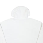 ELLESSE Womens White ¼ Zip Hoodie Soft Fleece Cropped UK 8