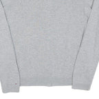 TOMMY HILFIGER Womens Grey Patterned Button Up Crew Neck Basic Knit S Cotton