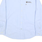 TOMMY HILFIGER Mens Blue Classic Fit Shirt M Cotton Button Collar Pocket