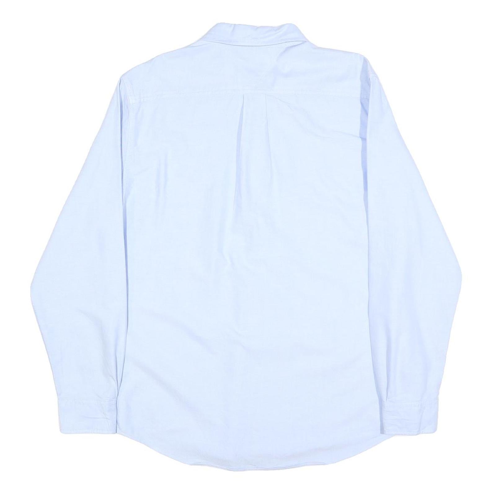 TOMMY HILFIGER Mens Blue Classic Fit Shirt M Cotton Button Collar Pocket