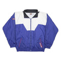 PLANET MARS Mens Blue & White Nylon Zip Jacket 2XL Casual Lightweight