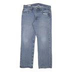 LEVI'S 501 Mens Jeans Blue Regular Straight Denim Medium W32 L27 Classic Button