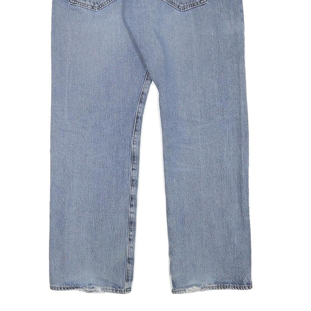 LEVI'S 501 Mens Jeans Blue Regular Straight Denim Medium W32 L27 Classic Button