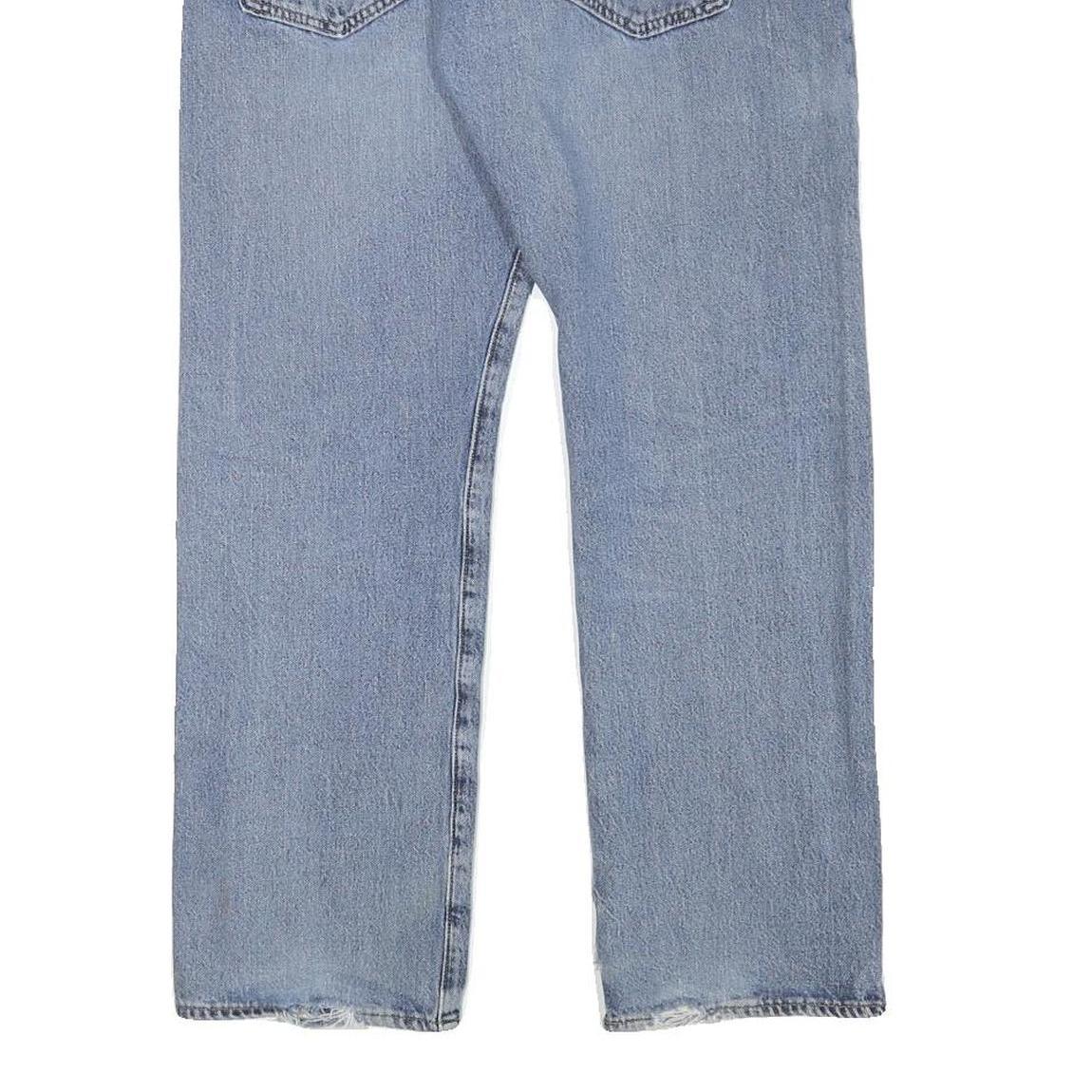 LEVI'S 501 Mens Jeans Blue Regular Straight Denim Medium W32 L27 Classic Button