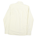 TOMMY HILFIGER Mens Yellow & White Striped Shirt S Cotton Blend Classic