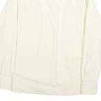 TOMMY HILFIGER Mens Yellow & White Striped Shirt S Cotton Blend Classic