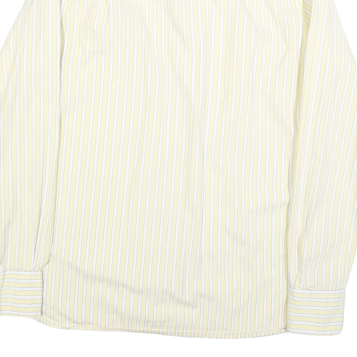 TOMMY HILFIGER Mens Yellow & White Striped Shirt S Cotton Blend Classic