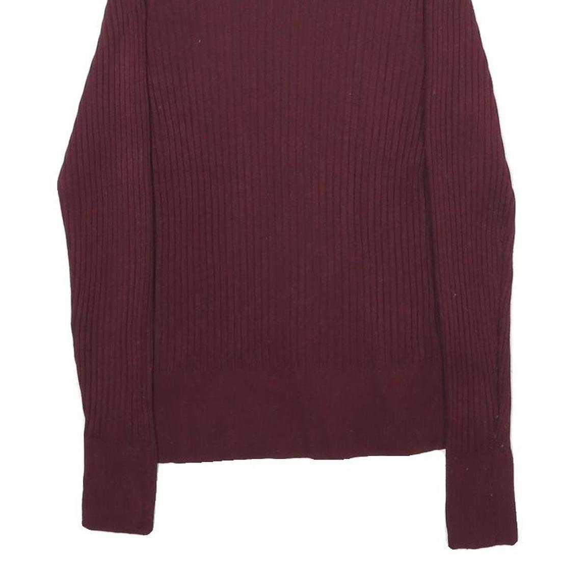 APT. 9 Womens Maroon Plain Roll Neck Basic Knit Jumper XS Viscose Blend