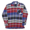 MARRAKECH Mens Blue & Red Plaid Shirt M Cotton Blend Long Sleeve Casual Checked