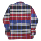 MARRAKECH Mens Blue & Red Plaid Shirt M Cotton Blend Long Sleeve Casual Checked