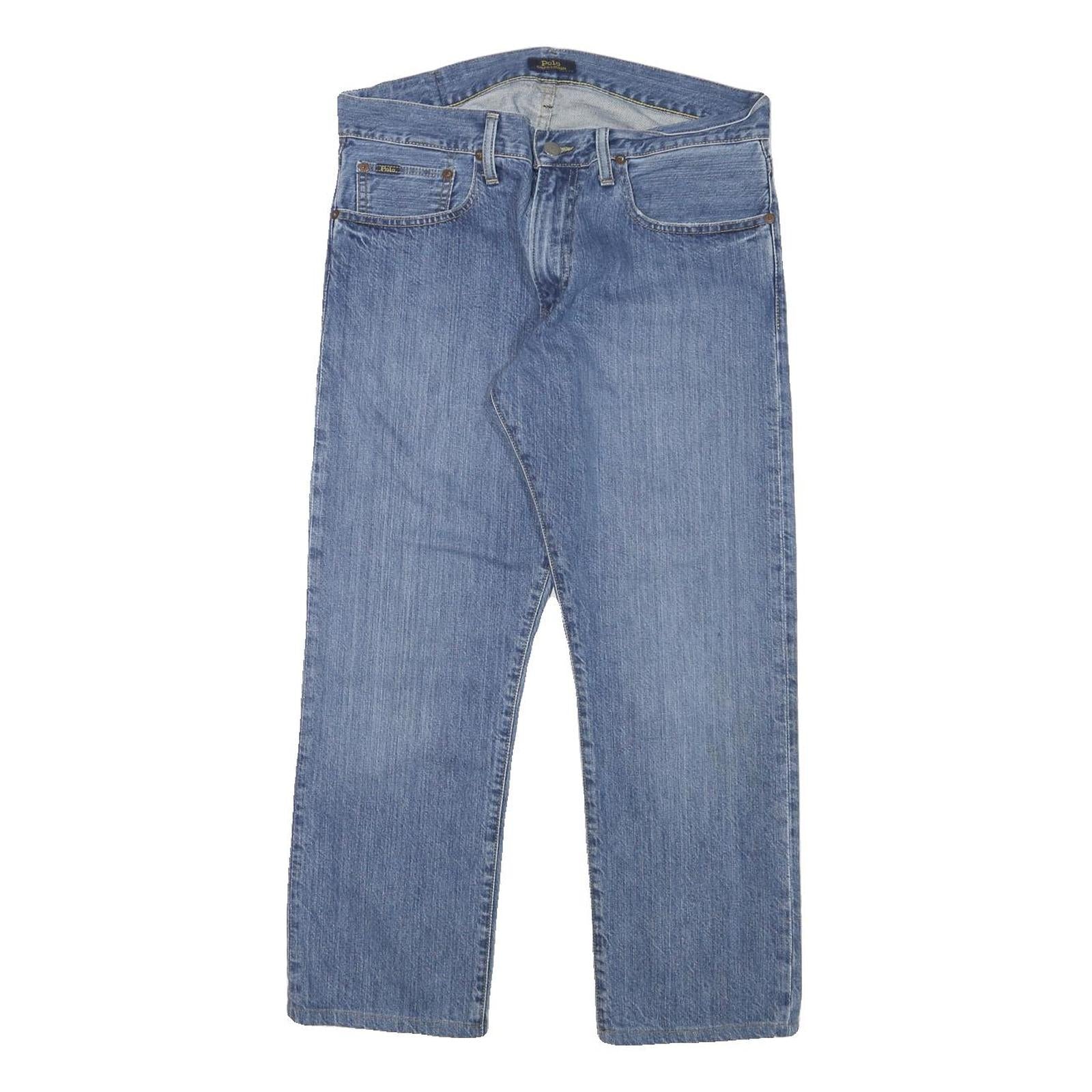 POLO RALPH LAUREN Mens Jeans Blue Regular Straight Denim Medium W32 L26 Classic