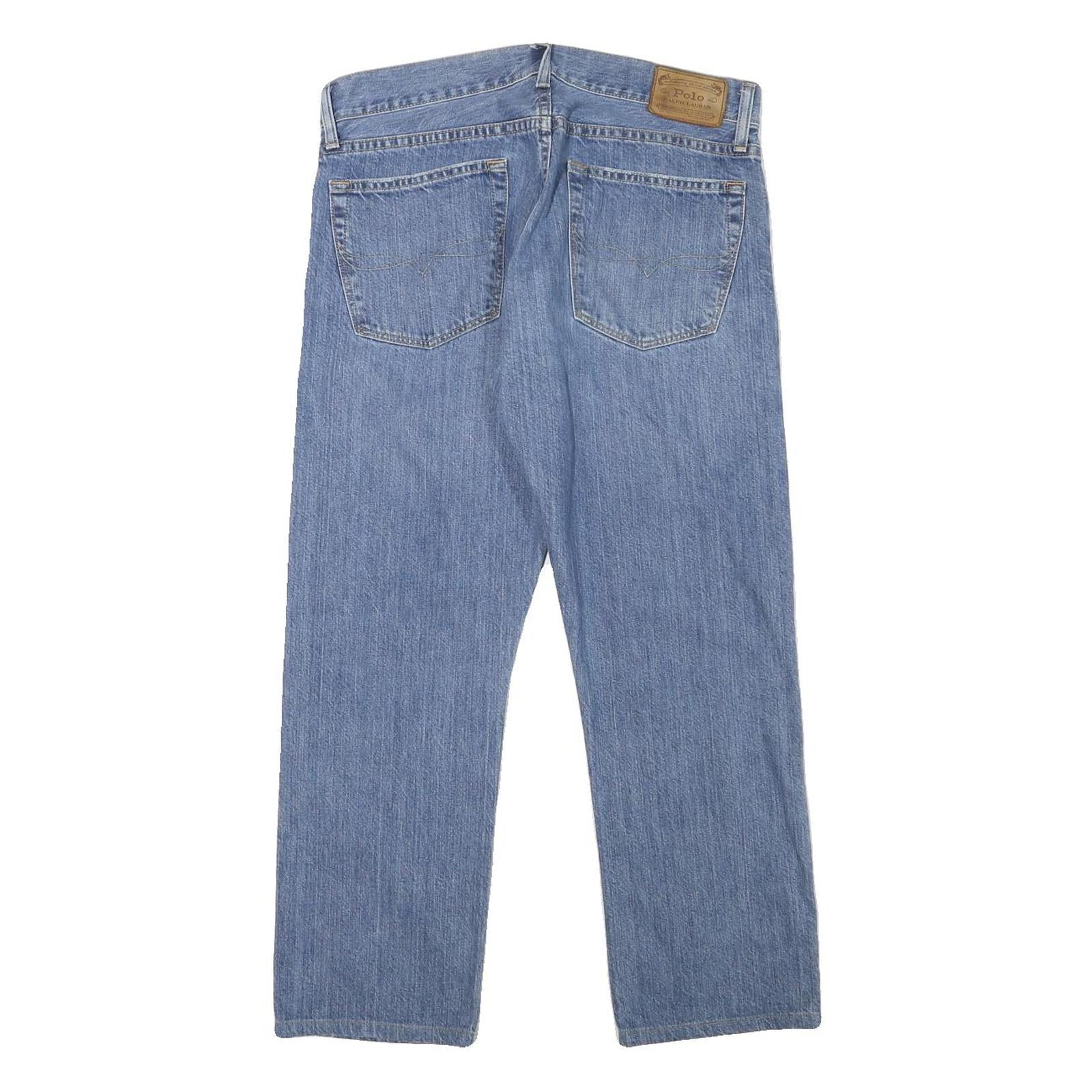 POLO RALPH LAUREN Mens Jeans Blue Regular Straight Denim Medium W32 L26 Classic