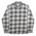 CARHARTT Mens Grey & White Plaid Shirt L Workwear Casual Cotton Long Sleeve