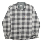 CARHARTT Mens Grey & White Plaid Shirt L Workwear Casual Cotton Long Sleeve