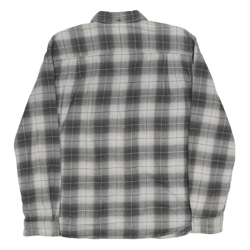 CARHARTT Mens Grey & White Plaid Shirt L Workwear Casual Cotton Long Sleeve