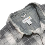 CARHARTT Mens Grey & White Plaid Shirt L Workwear Casual Cotton Long Sleeve