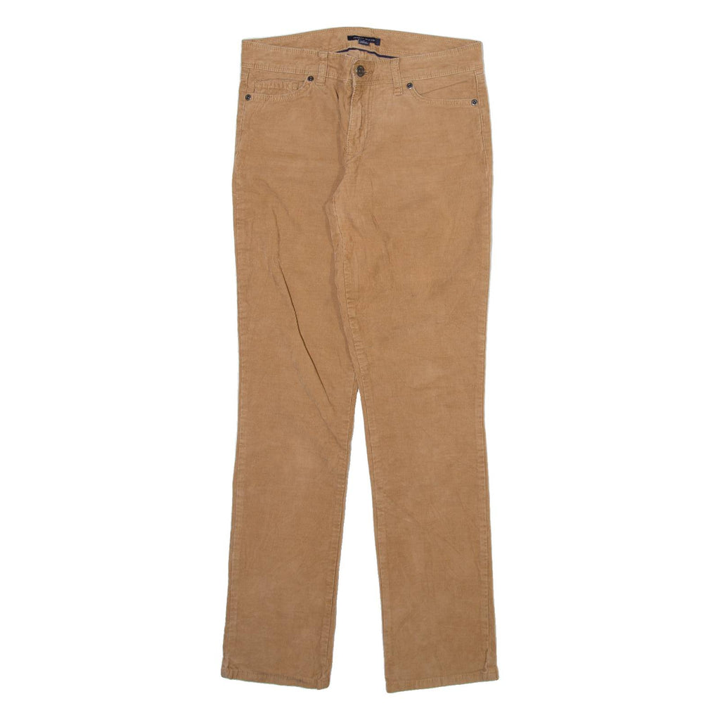 TOMMY HILFIGER Womens Corduroy Trousers Beige Slim Straight W29 L31