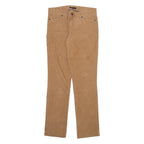 TOMMY HILFIGER Womens Corduroy Trousers Beige Slim Straight W29 L31
