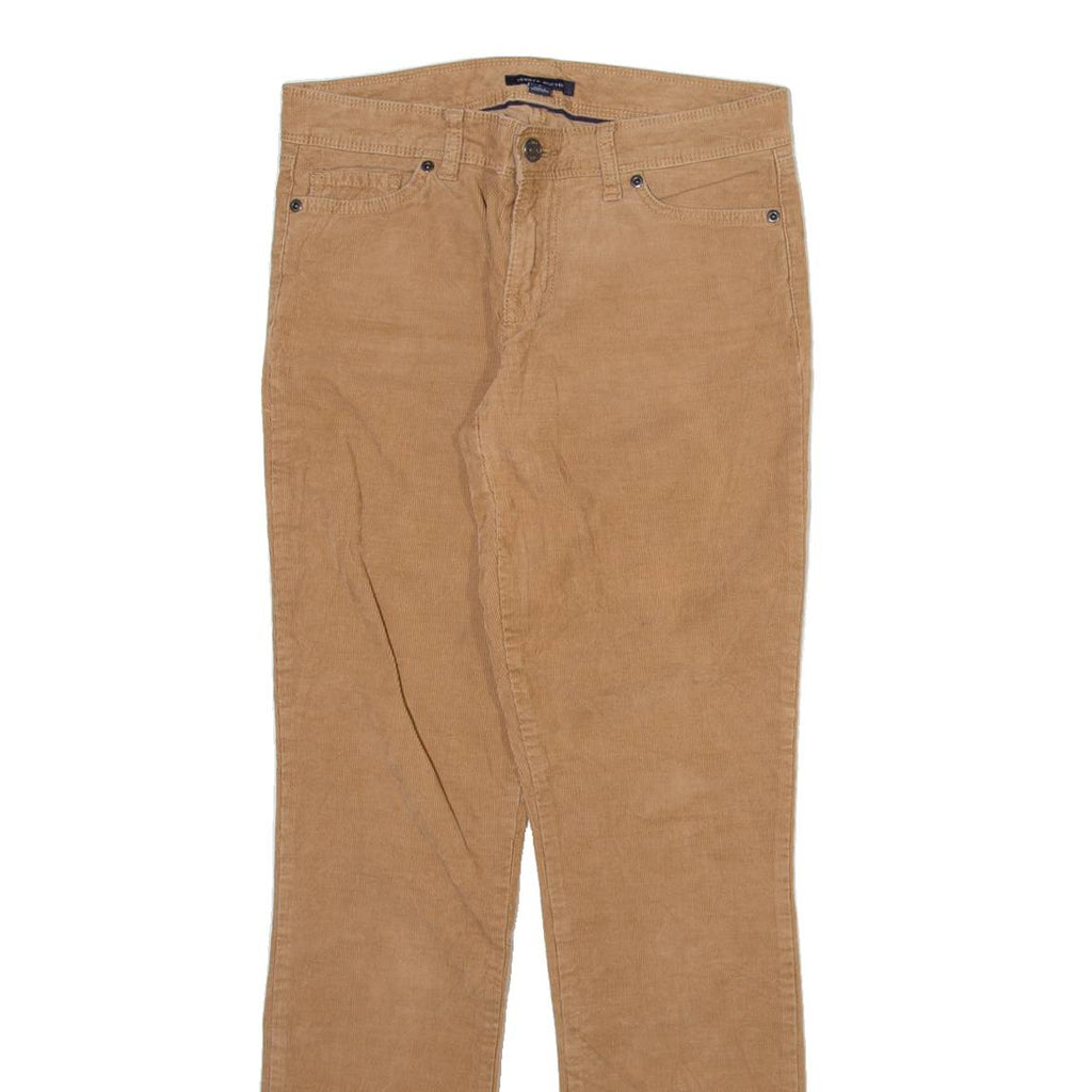 TOMMY HILFIGER Womens Corduroy Trousers Beige Slim Straight W29 L31