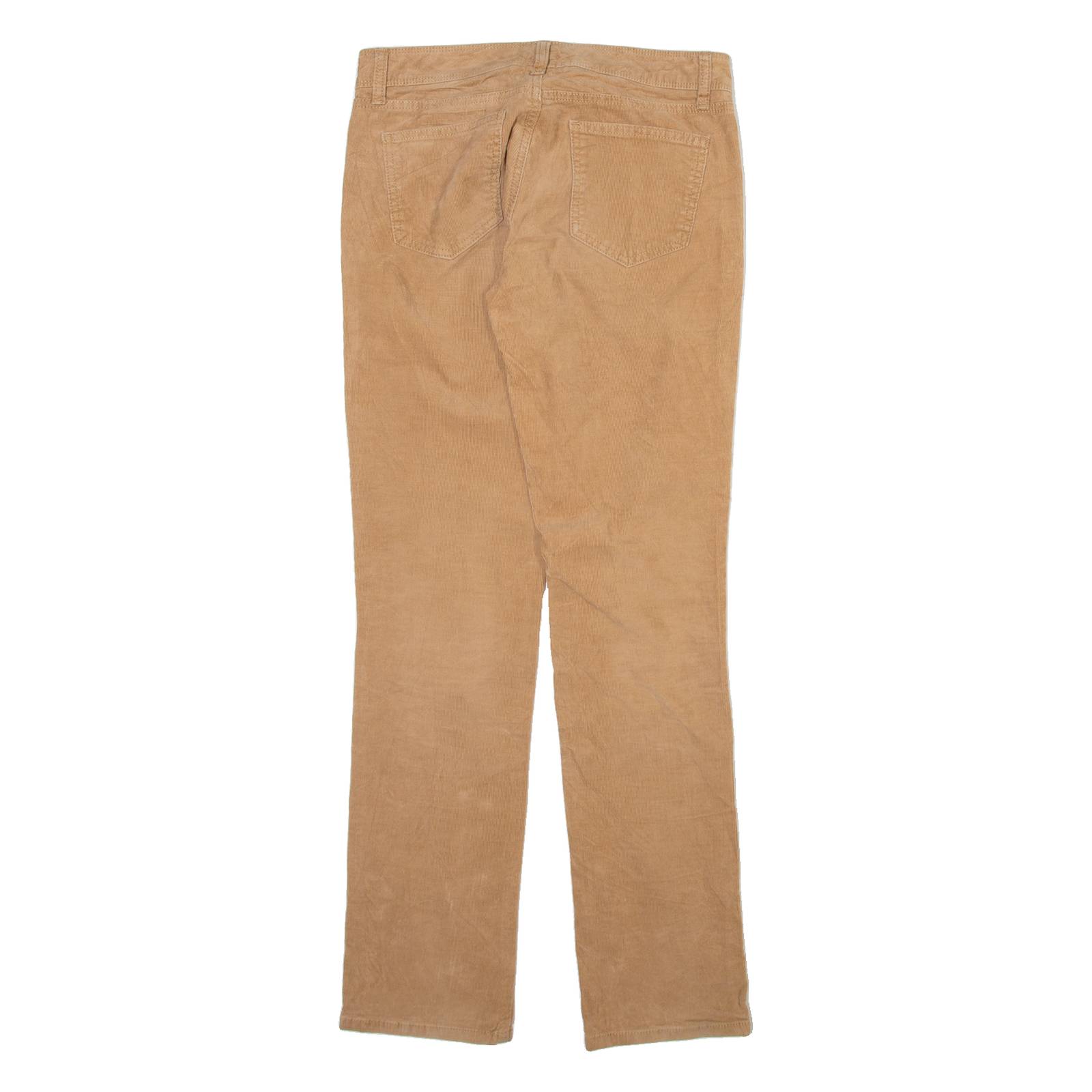 TOMMY HILFIGER Womens Corduroy Trousers Beige Slim Straight W29 L31