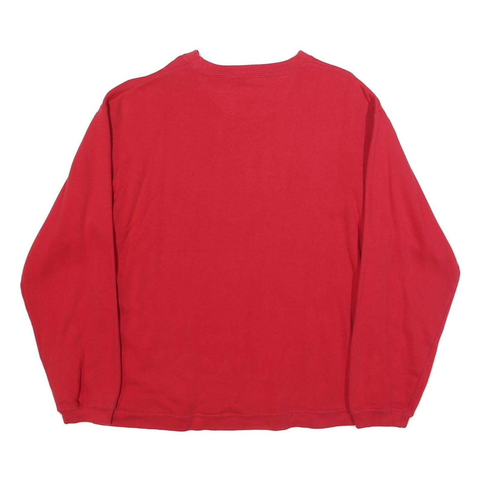 CHASE AUTHENTICS Mens Red Bill Elliott Crew Neck L Sweatshirt Cotton Blend