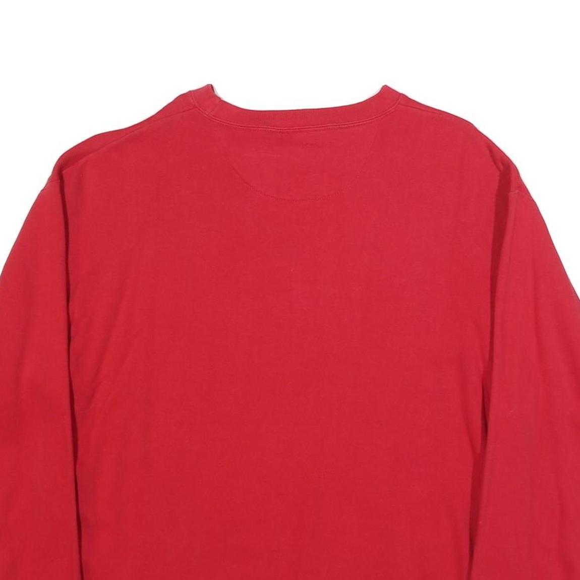 CHASE AUTHENTICS Mens Red Bill Elliott Crew Neck L Sweatshirt Cotton Blend