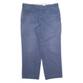 DICKIES Workwear Mens Trousers Blue Regular Straight W36 L28