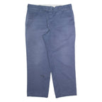 DICKIES Workwear Mens Trousers Blue Regular Straight W36 L28