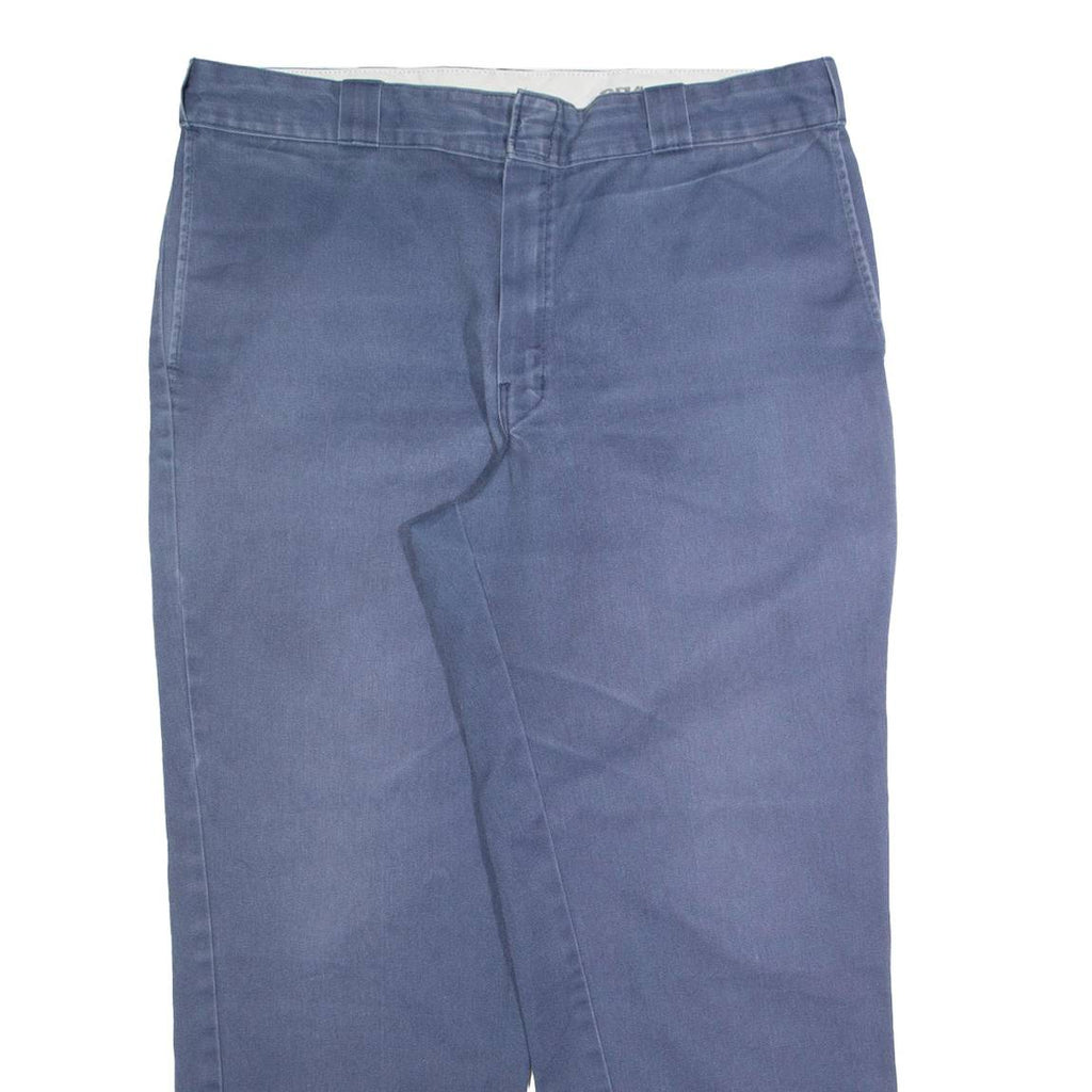 DICKIES Workwear Mens Trousers Blue Regular Straight W36 L28