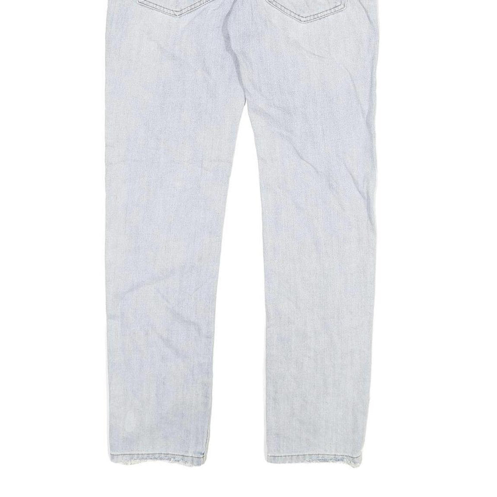 DICKIES Mens Slim Light Blue Denim Jeans Cotton Blend W30 L30 Zip Pocket