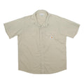 CARHARTT Mens Beige Polyester Blend Work Shirt XL Utility Button Pocket Durable