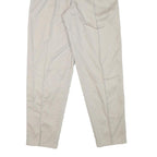 NORTHERN REFLECTIONS Womens Slim Beige Cotton Blend Trousers W25 L29 Zip Closure
