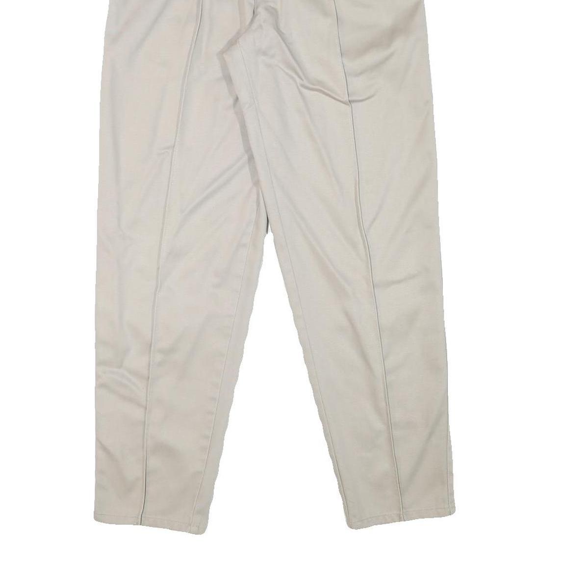 NORTHERN REFLECTIONS Womens Slim Beige Cotton Blend Trousers W25 L29 Zip Closure