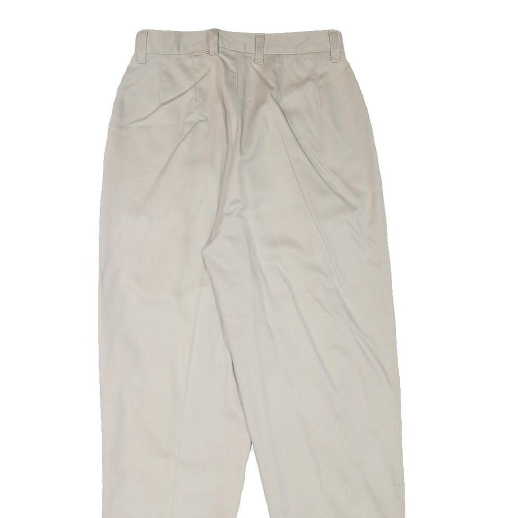 NORTHERN REFLECTIONS Womens Slim Beige Cotton Blend Trousers W25 L29 Zip Closure