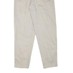 NORTHERN REFLECTIONS Womens Slim Beige Cotton Blend Trousers W25 L29 Zip Closure