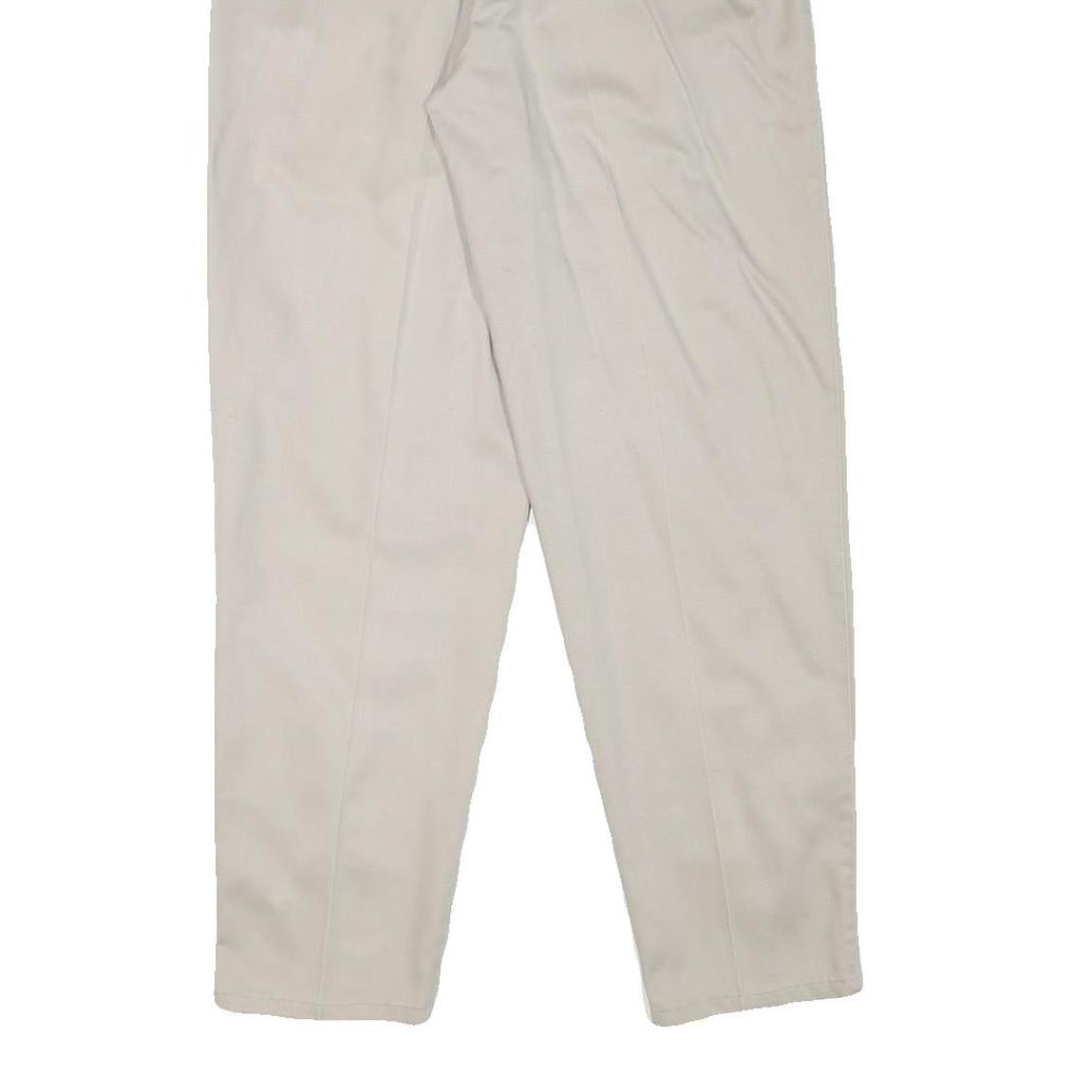 NORTHERN REFLECTIONS Womens Slim Beige Cotton Blend Trousers W25 L29 Zip Closure