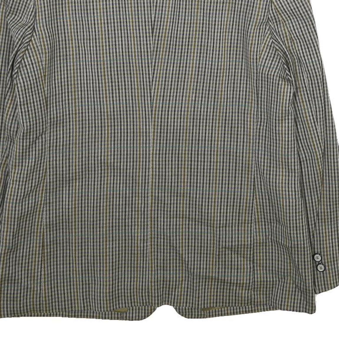 SALKO Womens Grey Wool Check Blazer Jacket L Button Closure Classic Fit