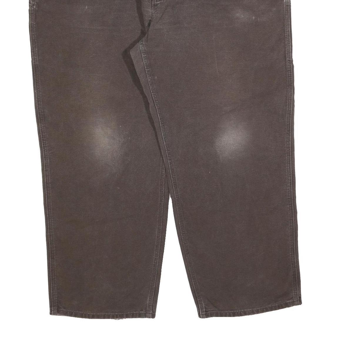 CARHARTT Mens Jeans Brown Relaxed Straight Denim Medium W48 L32 Workwear Zip