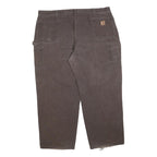 CARHARTT Mens Jeans Brown Relaxed Straight Denim Medium W48 L32 Workwear Zip