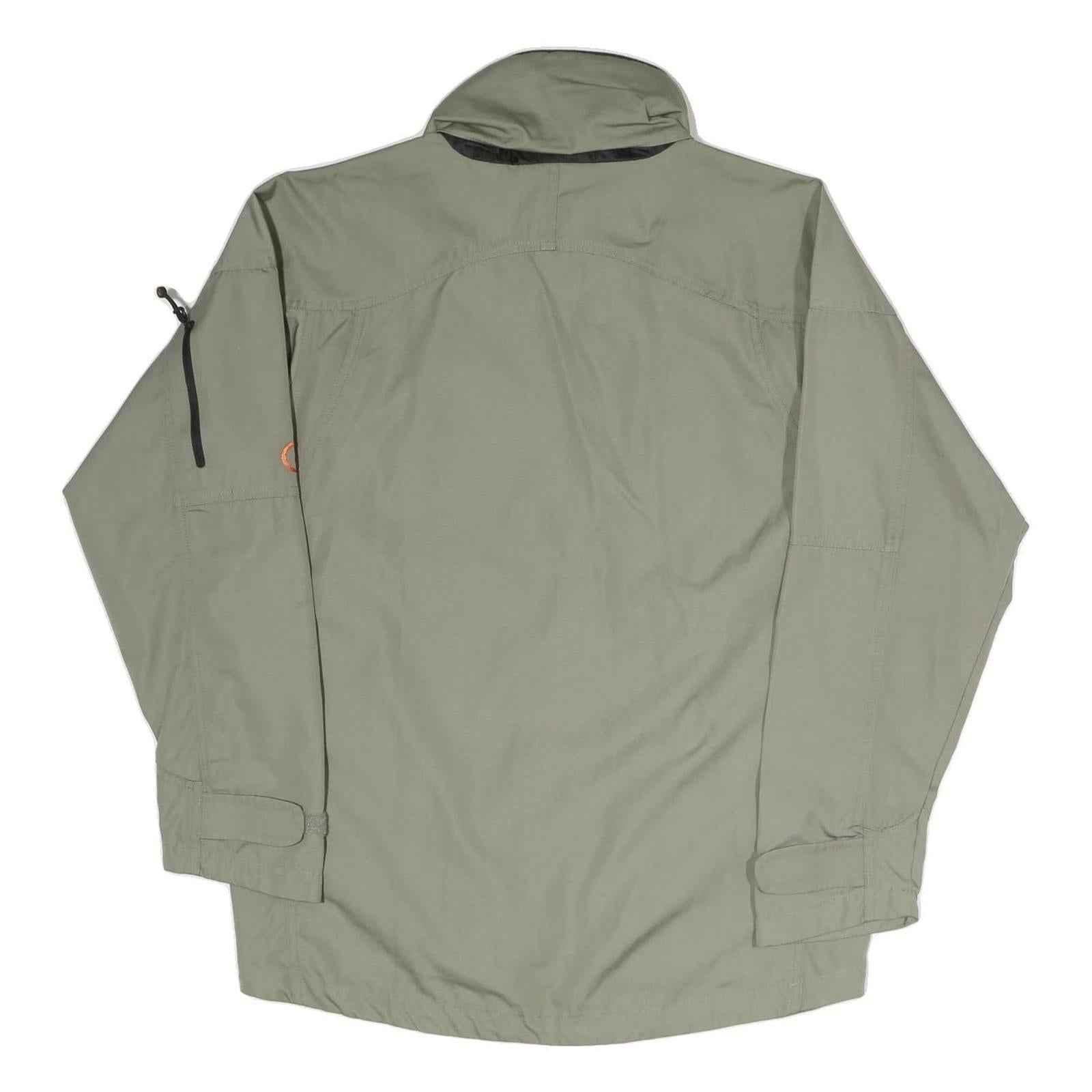 SHERPA Mens Grey & Black Outdoor Jacket S Polyester Blend Zip Pocket Casual