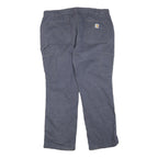 CARHARTT Womens Cotton Blend Blue Loose Straight Trousers W38 L29 Workwear