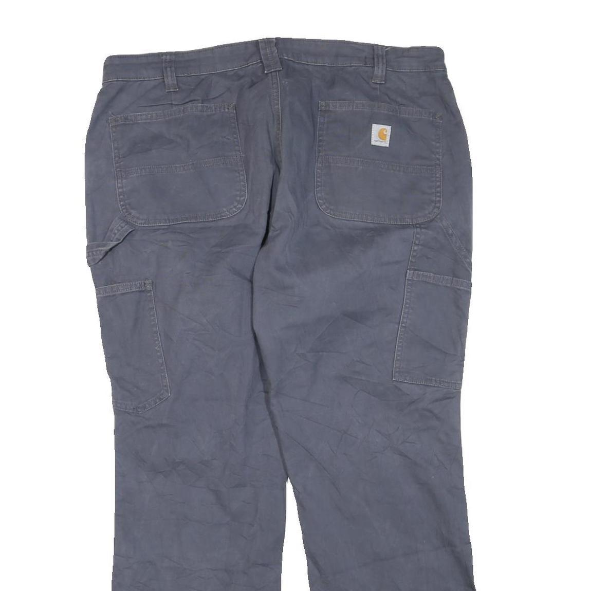 CARHARTT Womens Cotton Blend Blue Loose Straight Trousers W38 L29 Workwear