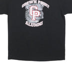 RUSSELL ATHLETIC Mens Black Crown Point Alumni Graphic T-Shirt L Short Sleeve