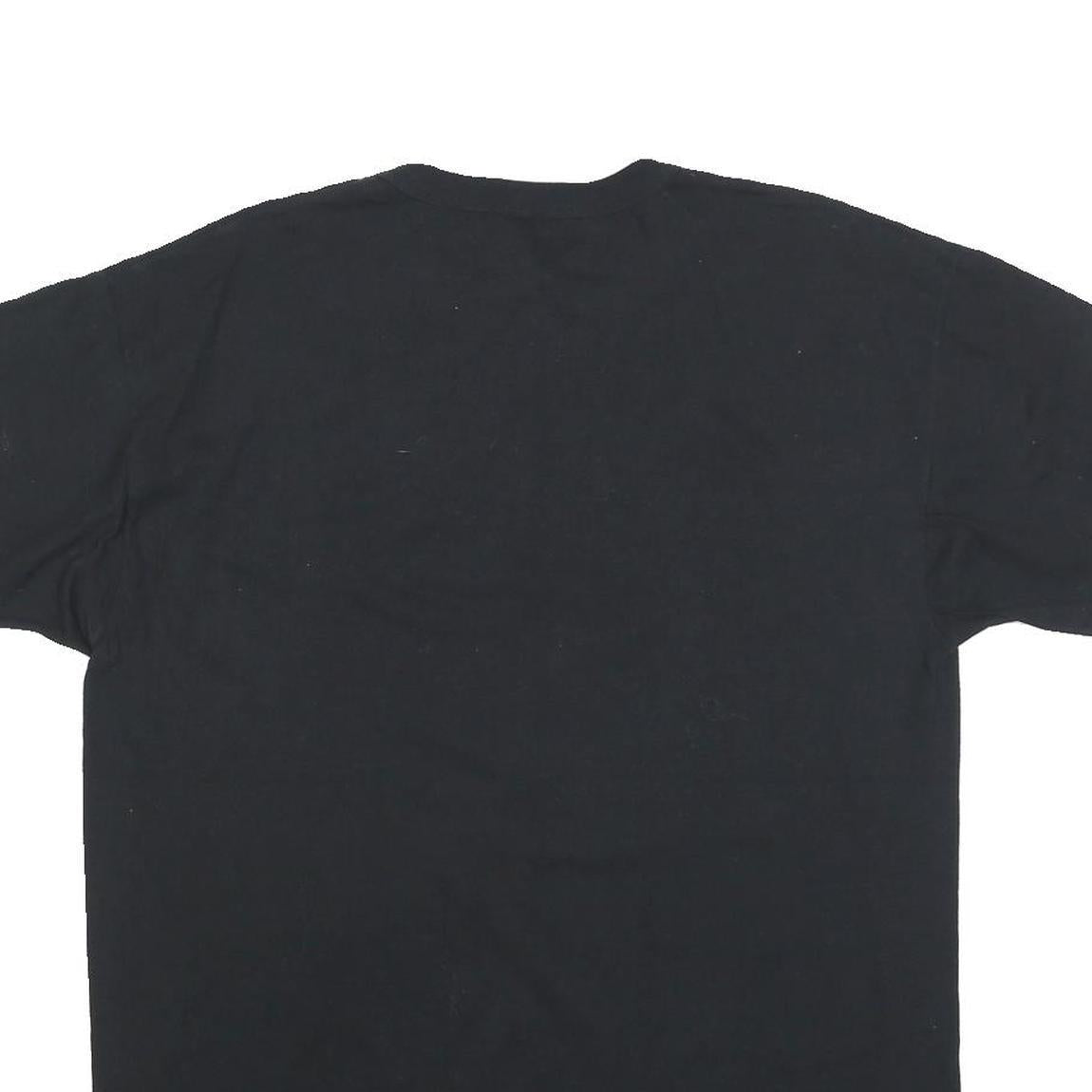 RUSSELL ATHLETIC Mens Black Crown Point Alumni Graphic T-Shirt L Short Sleeve