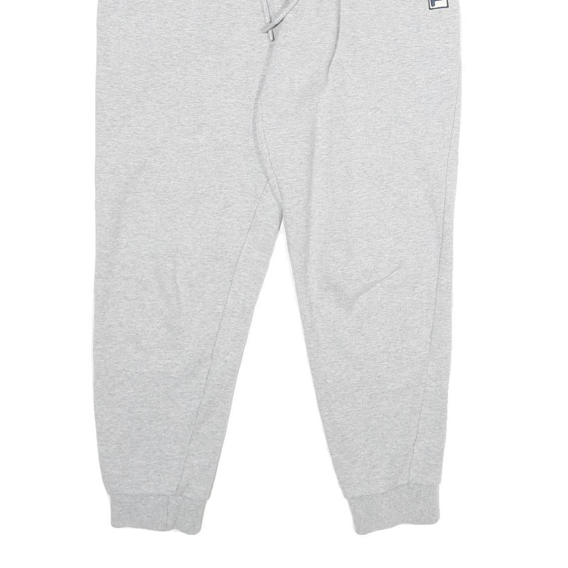 FILA Mens Joggers Grey S W28 L26 Slim Tapered Cotton Blend Casual Sportswear