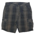 WRANGLER Mens Casual Shorts Blue & Brown Plaid L W36 Cargo Pockets