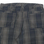 WRANGLER Mens Casual Shorts Blue & Brown Plaid L W36 Cargo Pockets